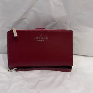 Phone wristlet leather